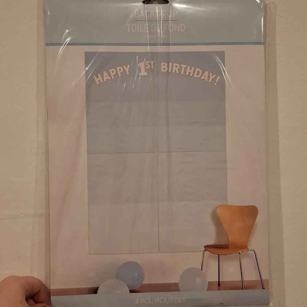 Happy 1st Birthday Boy Backdrop